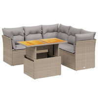 Set Divano da Giardino 5 pz con Cuscini Beige in Polyrattan 3270828