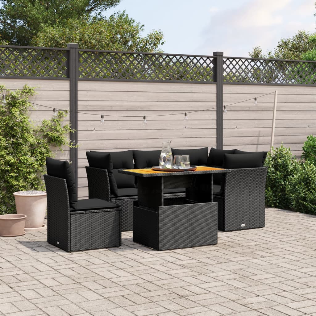 Set Divani da Giardino 5 pz con Cuscini in Polyrattan Nerocod mxl 112703