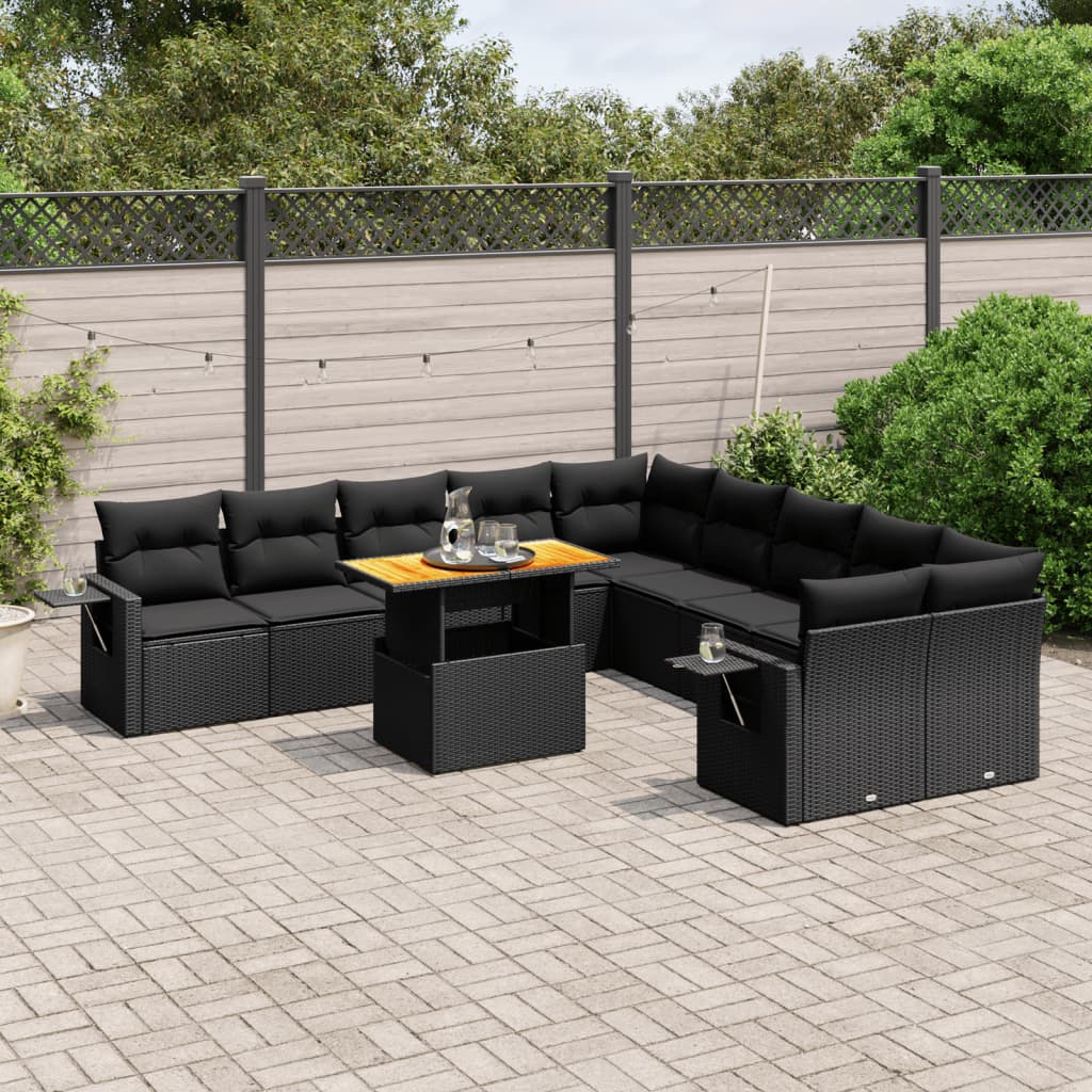 Set Divani da Giardino 11 pz con Cuscini in Polyrattan Nerocod mxl 88896