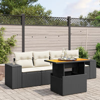 Set Divani da Giardino 5 pz con Cuscini in Polyrattan Nerocod mxl 112714