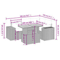 Set Divani da Giardino 5 pz con Cuscini in Polyrattan Nerocod mxl 112718