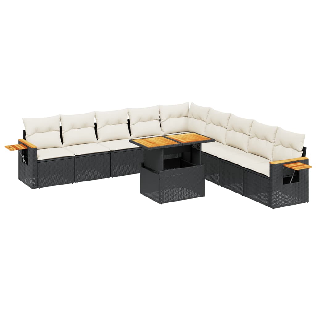 Set Divani da Giardino 11 pz con Cuscini in Polyrattan Nerocod mxl 89028