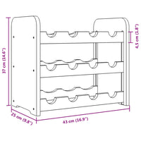 Portavini 43x25x37 cm in Legno Massello di Pino 4007555