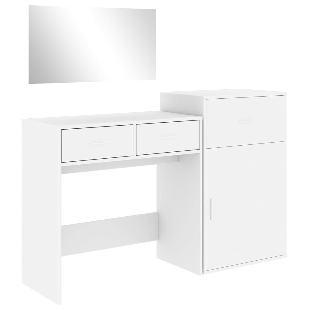 Set da Toeletta 3 pz Bianco in Legno Multistrato 3276518