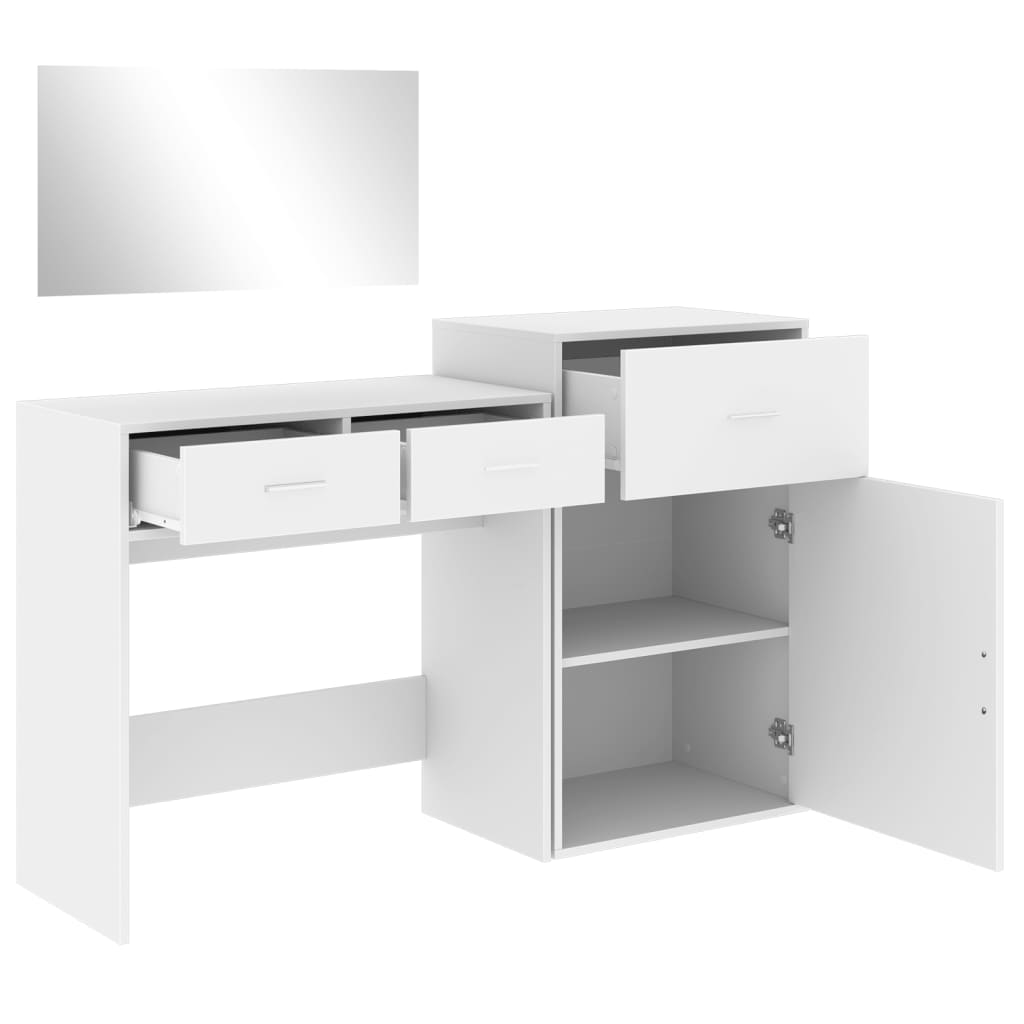 Set da Toeletta 3 pz Bianco in Legno Multistrato 3276518