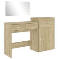 Set da Toeletta 3 pz Rovere Sonoma in Legno Multistrato 3276520