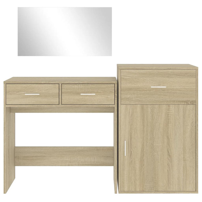 Set da Toeletta 3 pz Rovere Sonoma in Legno Multistrato 3276520