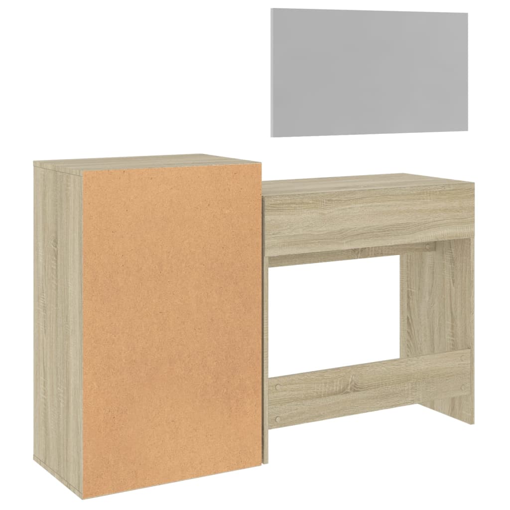 Set da Toeletta 3 pz Rovere Sonoma in Legno Multistrato 3276520