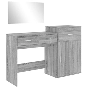 Set da Toeletta 3 pz Grigio Sonoma in Legno Multistrato 3276523