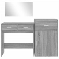 Set da Toeletta 3 pz Grigio Sonoma in Legno Multistrato 3276523