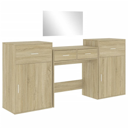 Set da Toeletta 4 pz Rovere Sonoma in Legno Multistrato 3276527