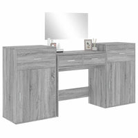 Set da Toeletta 4 pz Grigio Sonoma in Legno Multistrato 3276530