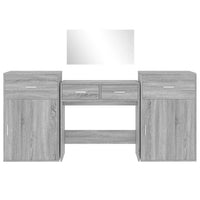 Set da Toeletta 4 pz Grigio Sonoma in Legno Multistrato 3276530