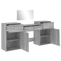 Set da Toeletta 4 pz Grigio Sonoma in Legno Multistrato 3276530