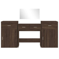 Set da Toeletta 4 pz Rovere Marrone in Legno Multistrato 3276531