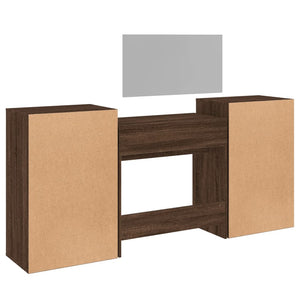 Set da Toeletta 4 pz Rovere Marrone in Legno Multistrato 3276531