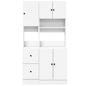 Mobile da Cucina Bianco 95x50x180 cm Legno Multistrato 3276532