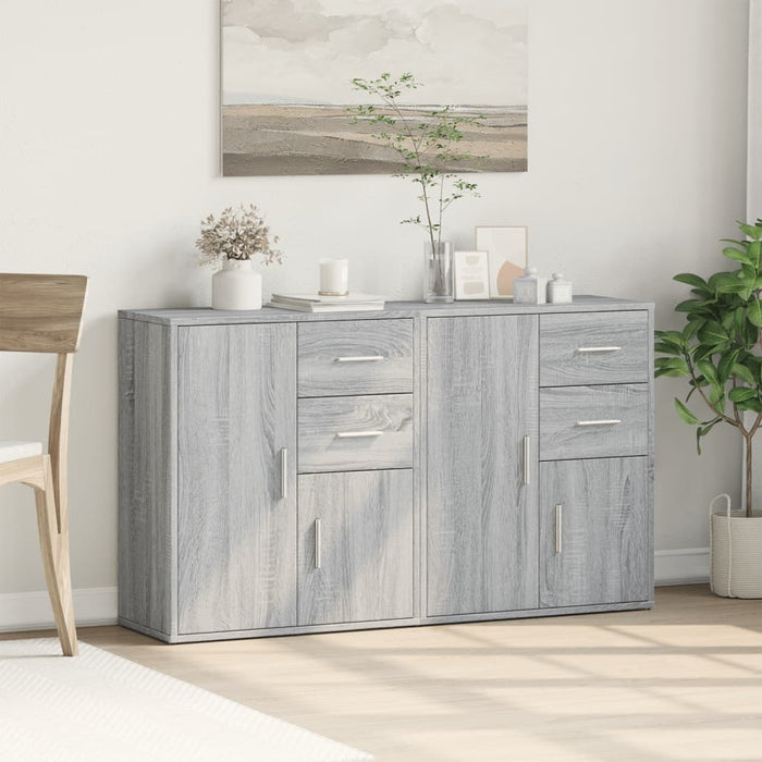 Credenze 2 pz Grigio Sonoma 60x31x70 cm in Legno Multistrato 3276565