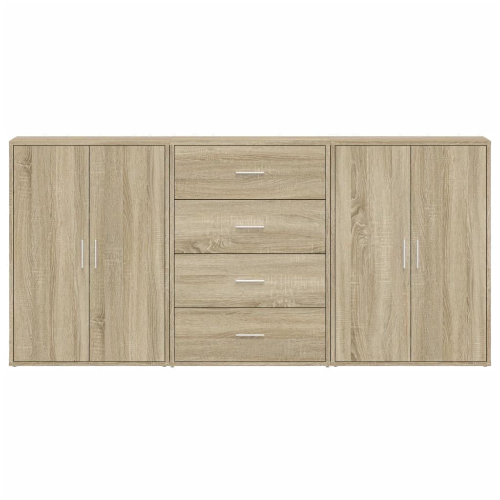 Credenze 3 pz Rovere Sonoma 60x31x84 cm in Legno Multistrato 3276576