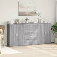 Credenze 3 pz Grigio Sonoma 60x31x84 cm in Legno Multistrato 3276579