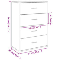 Credenze 2 pz Rovere Sonoma 60x31x84 cm in Legno Multistrato 3276583