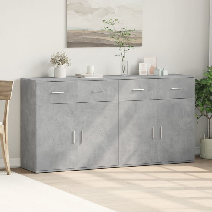 Credenze 2 pz Grigio Cemento 79x38x80 cm in Legno Multistrato 3276619