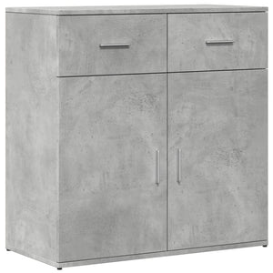 Credenze 2 pz Grigio Cemento 79x38x80 cm in Legno Multistrato 3276619