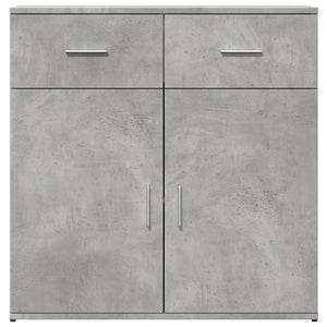 Credenze 2 pz Grigio Cemento 79x38x80 cm in Legno Multistrato 3276619