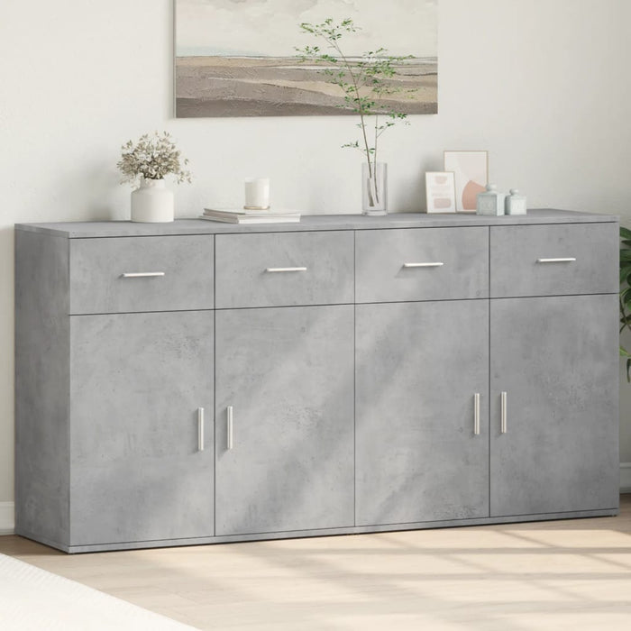 Credenze 2 pz Grigio Cemento 79x38x80 cm in Legno Multistrato 3276619