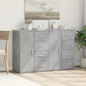 Credenze 2 pz Grigio Cemento 59x39x80 cm in Legno Multistrato 3276633