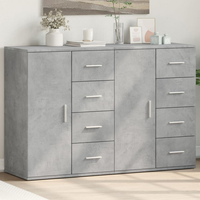 Credenze 2 pz Grigio Cemento 59x39x80 cm in Legno Multistrato 3276633