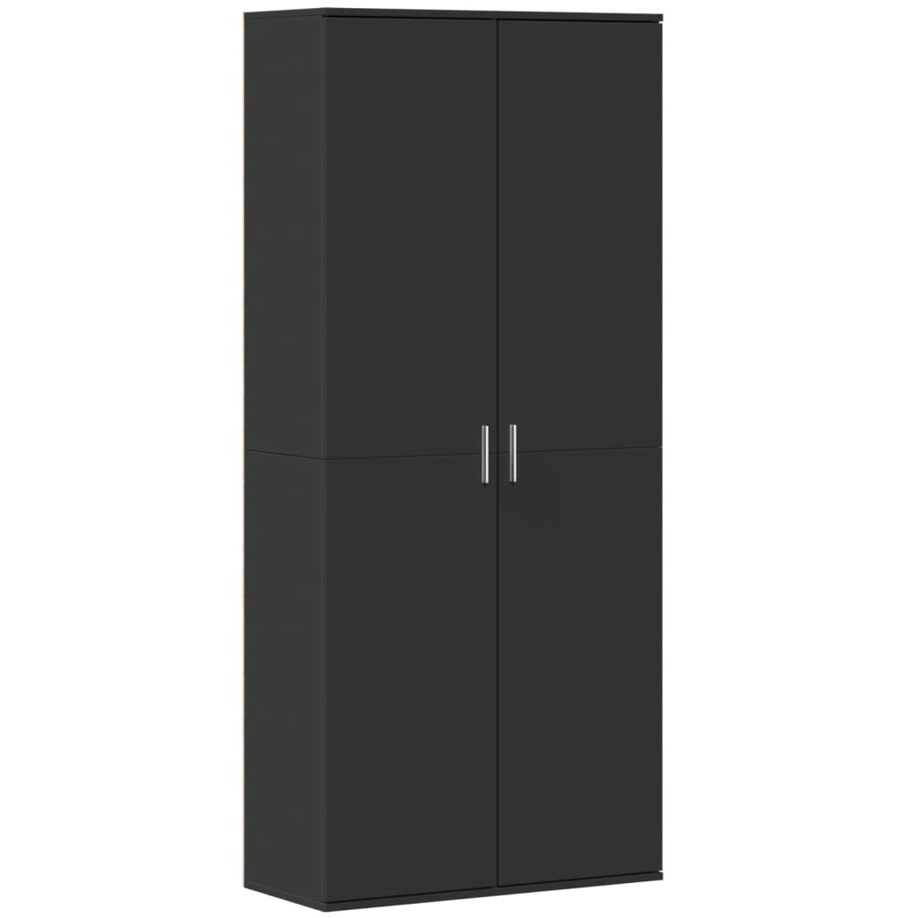 Credenza Nero 80x35x180 cm in Legno Multistrato 3276652