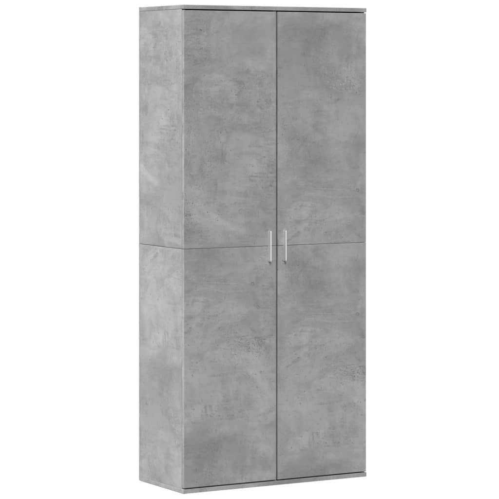 Credenza Grigio Cemento 80x35x180 cm in Legno Multistrato 3276654