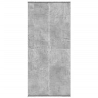 Scarpiera Grigio Cemento 80x39x178 cm in Legno Multistrato 3276675