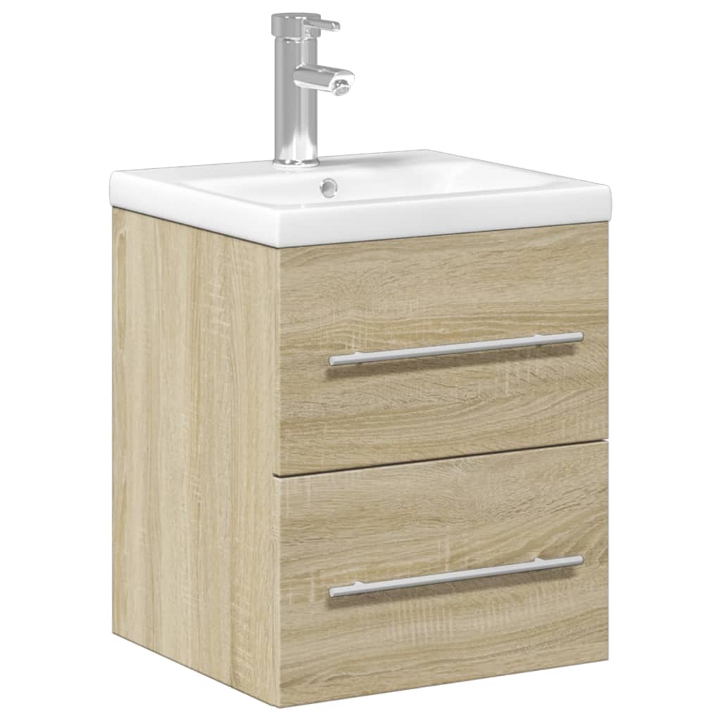 Mobile da Bagno con Lavabo Integrato Rovere Sonoma 3278758