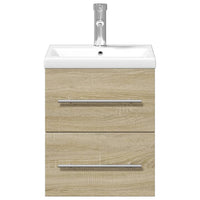 Mobile da Bagno con Lavabo Integrato Rovere Sonoma 3278758