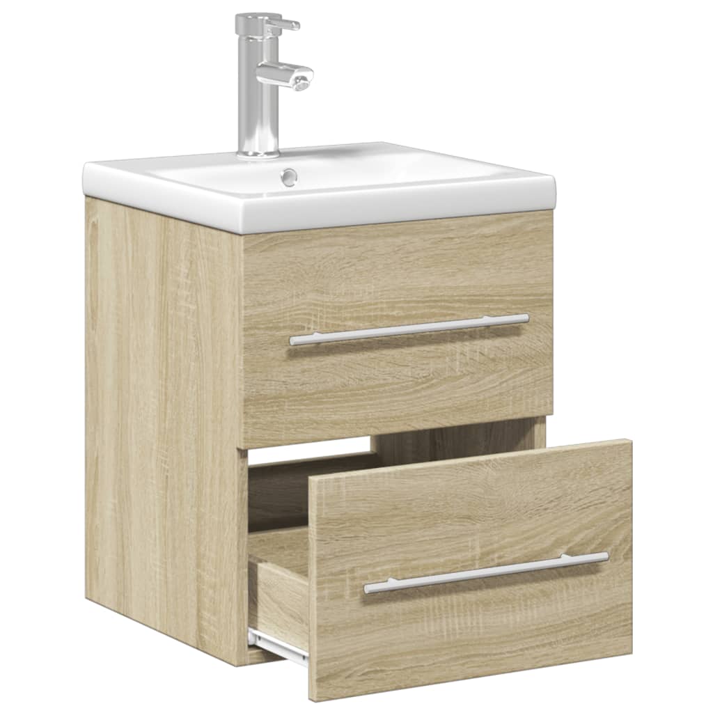 Mobile da Bagno con Lavabo Integrato Rovere Sonoma 3278758