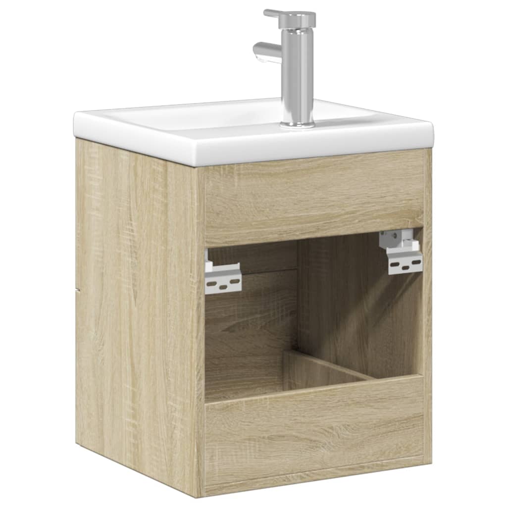 Mobile da Bagno con Lavabo Integrato Rovere Sonoma 3278758