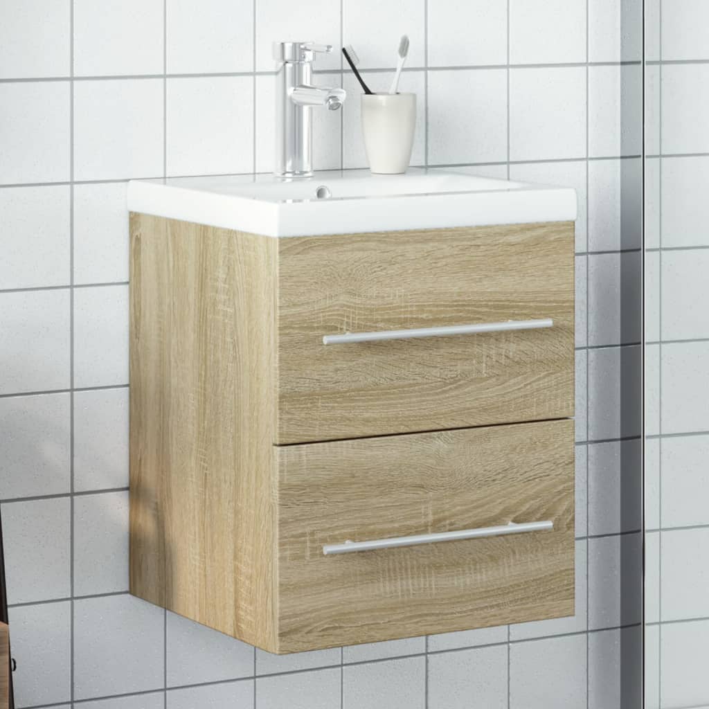 Mobile da Bagno con Lavabo Integrato Rovere Sonoma 3278758