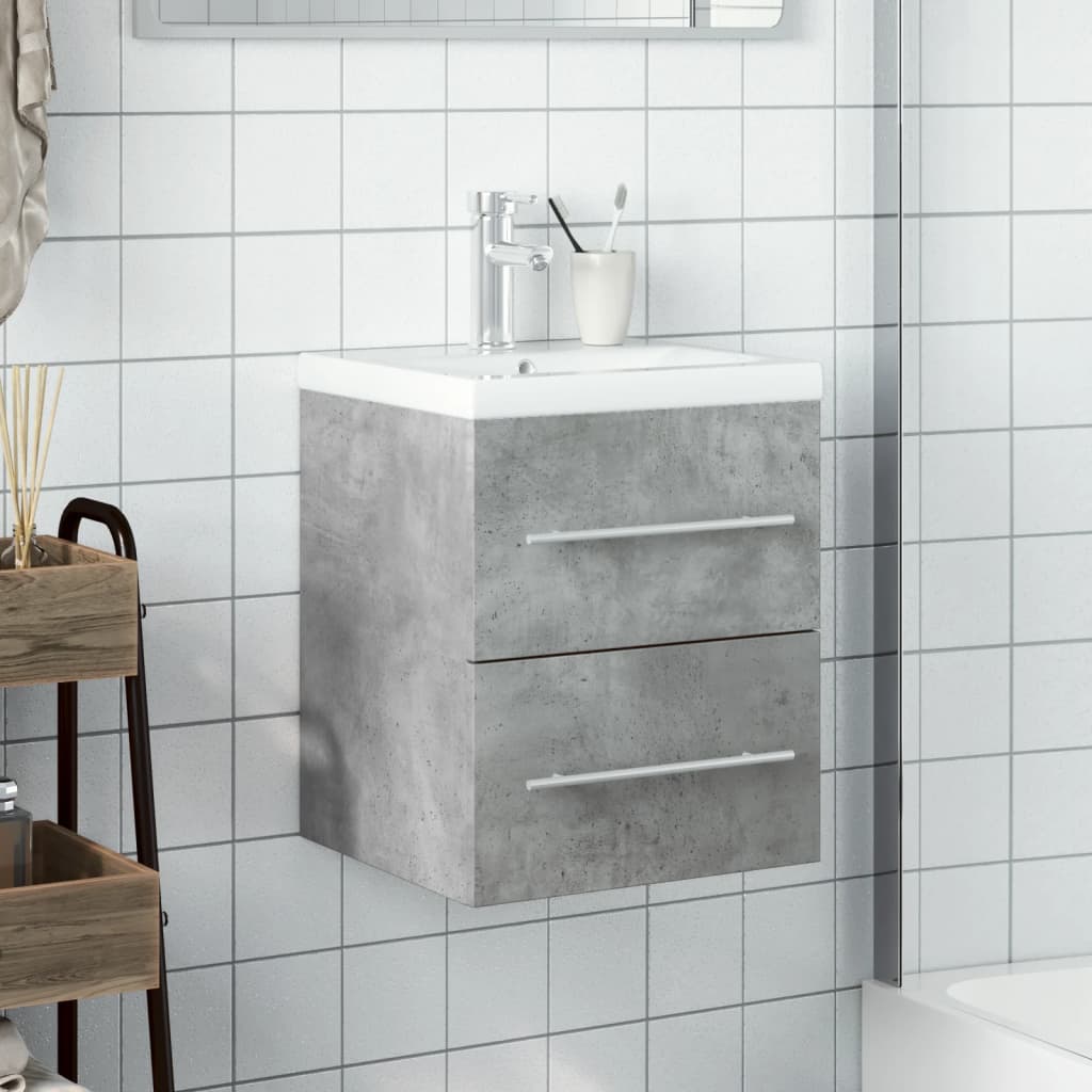 Mobile da Bagno con Lavabo Integrato Grigio Cemento 3278759