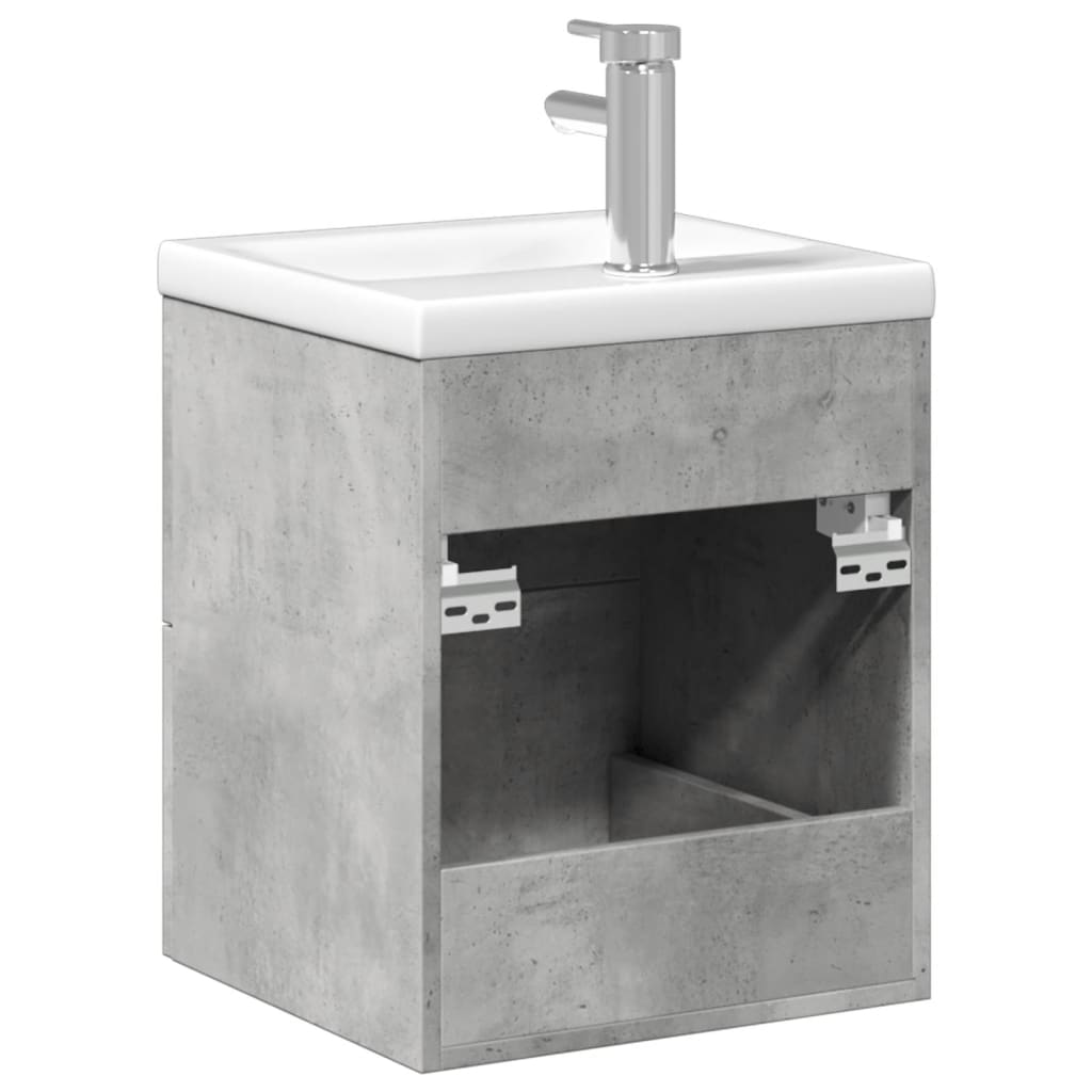 Mobile da Bagno con Lavabo Integrato Grigio Cemento 3278759