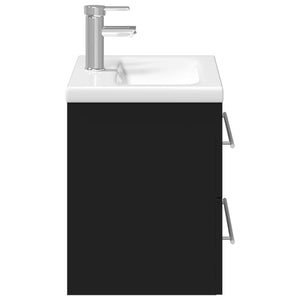 Mobile da Bagno con Lavabo Integrato Nero 3278765