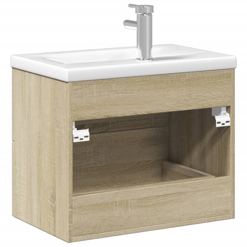 Mobile da Bagno con Lavabo Integrato Rovere Sonoma 3278767