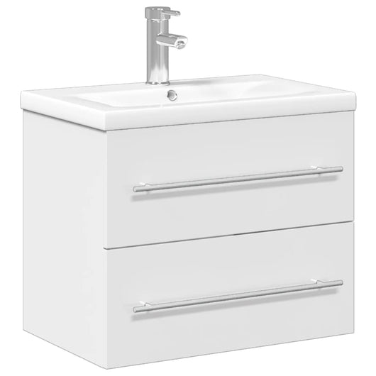 Mobile da Bagno con Lavabo Integrato Bianco Lucido 3278770