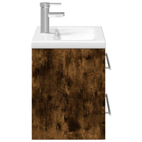 Mobile da Bagno con Lavabo Integrato Rovere Fumo 3278773