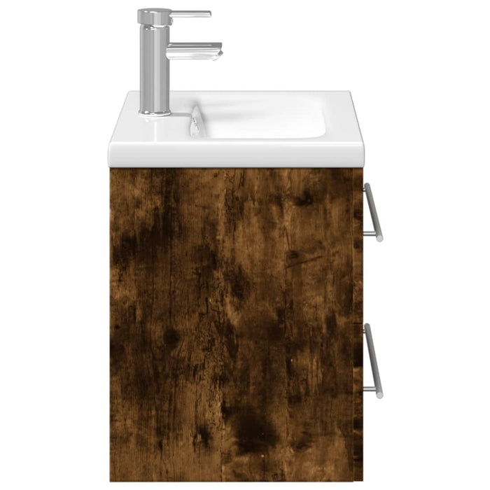 Mobile da Bagno con Lavabo Integrato Rovere Fumo 3278773