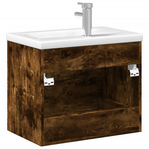 Mobile da Bagno con Lavabo Integrato Rovere Fumo 3278773