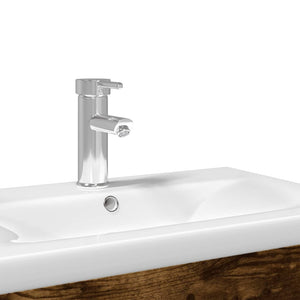 Mobile da Bagno con Lavabo Integrato Rovere Fumo 3278773