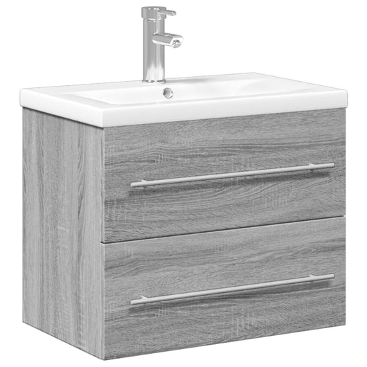 Mobile da Bagno con Lavabo Integrato Grigio Sonoma 3278774