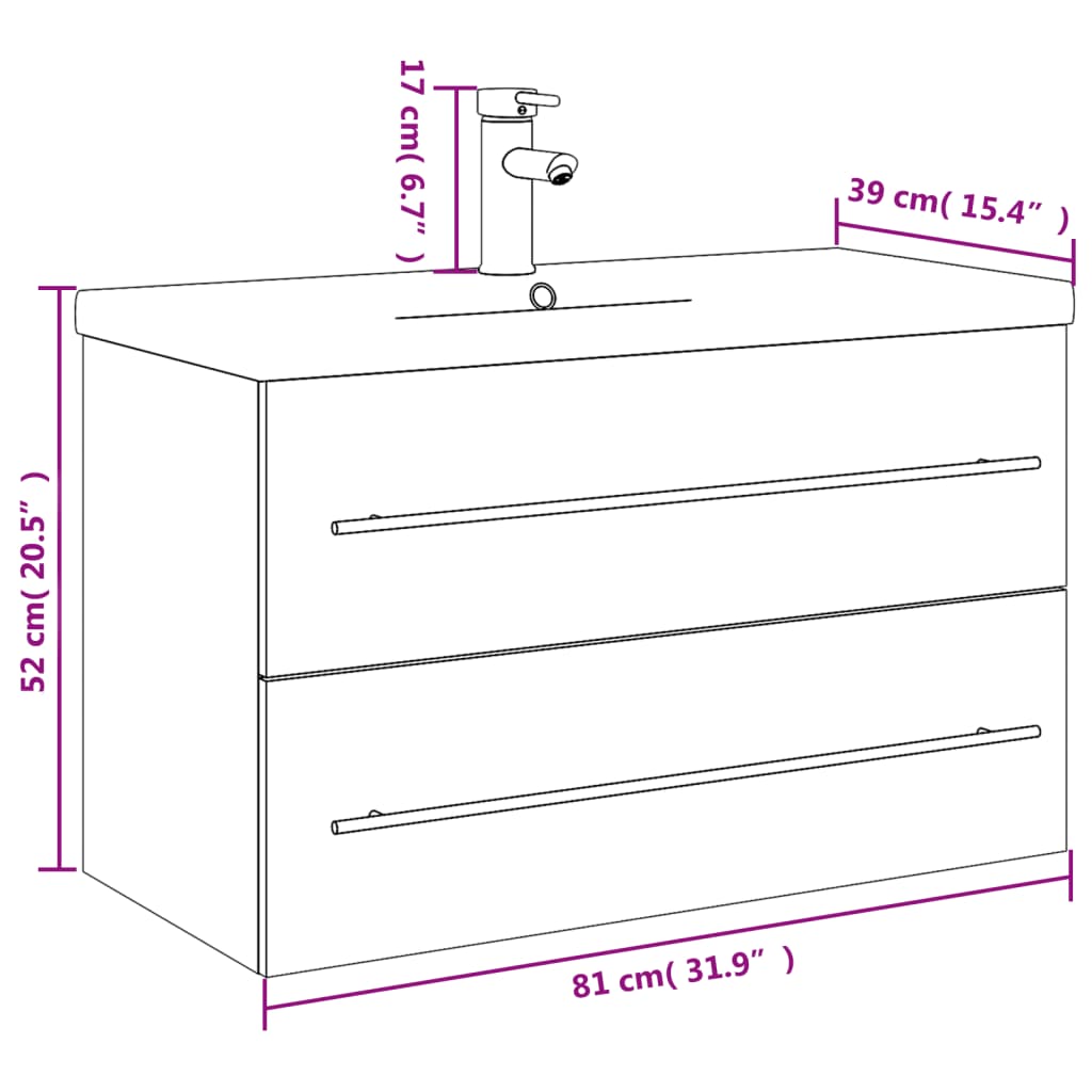 Mobile da Bagno con Lavabo Bianco 3278776